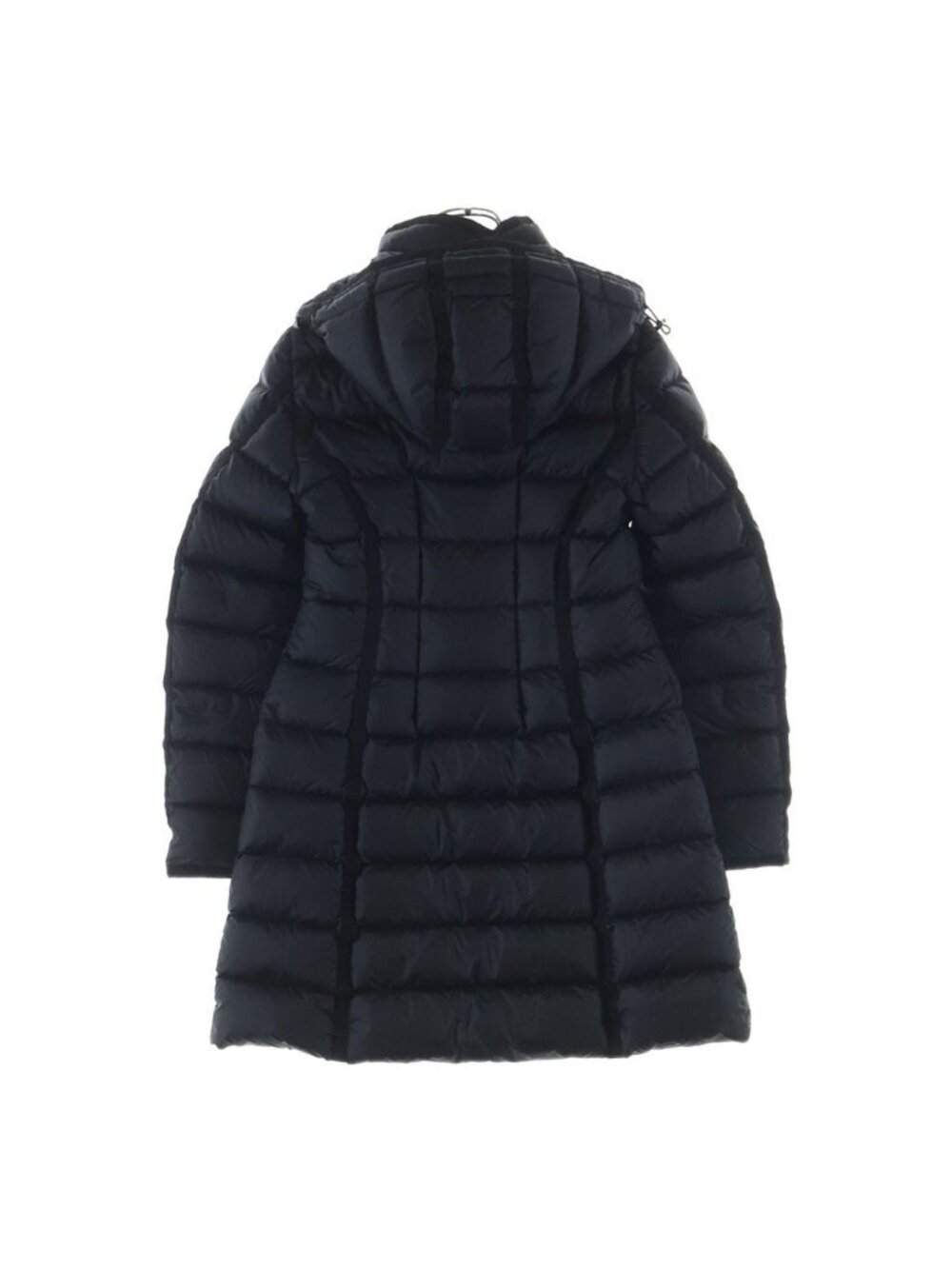 Moncler Hermine Patch Logo Hooded Zip Up Long Jacket - Picture 2 of 8
